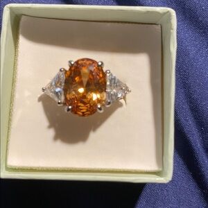 Ross-Simons Orange and Silver Ring